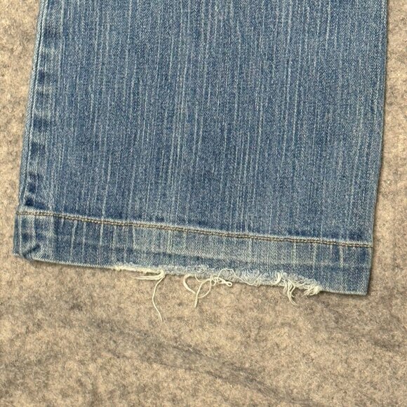 Gap Jeans Womens Size 12 Bootcut Flare Long and Lean Distressed Mid Rise Stretch - Picture 7 of 13